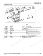 John_Deere_300D_310D_315D_Parts_Catalog_Backhoe_Loader_PC2321.pdf-backhoe-buckets-and-controls-805.webp John Deere 300D, 310D, 315D backhoe loader exploded view of the backhoe bucket coupler with parts list