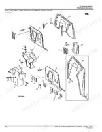 John_Deere_300D_310D_315D_Parts_Catalog_Backhoe_Loader_PC2321.pdf-cab-rops-and-seat-452.webp John Deere 300D, 310D, 315D backhoe loader exploded view of the front instrument panel housing and steering column covers