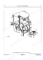 John_Deere_4050_4250_4450_4650_4850_Tractor_Operation_and_Test_Technical_Manual_TM1259.pdf-electrical-system-phase-ii-151-1.webp John Deere 4050–4850 tractor Cab body illustration with numbered electrical components, wiring harness routing, batteries and lamps