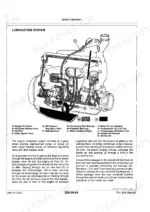John_Deere_4050_4250_4450_4650_4850_Tractor_Operation_and_Test_Technical_Manual_TM1259.pdf-engine-operation-and-tests-24-1.webp John Deere 4050–4850 tractor Engine lubrication system cutaway with lettered parts, oil cooler, filter, bearings and turbocharger lines