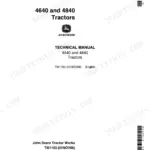 John Deere 4640 and 4840 tractor technical manual title page