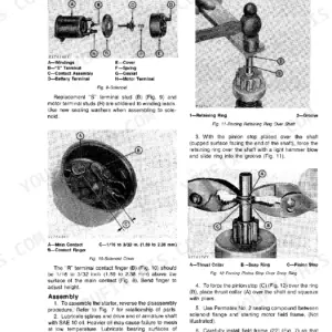 John Deere 6600 combine Delco-Remy starting circuit, solenoid switch components and replacement (Electrical System 40)