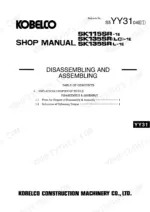 Kobelco_SK115SR-1E_SK135SR-1E_SK135SRLC-1E_SK135SRL-1E_Shop_Manual_Hydraulic_Excavator_S5YY0004E.pdf-disassembling-and-assembling-explanation-417.webp Kobelco SK115SR-1E, SK135SR-1E, SK135SRLC-1E, SK135SRL-1E hydraulic excavator title page for the disassembling and assembling chapter with table of contents