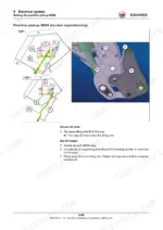 Kramer_2706_KT276_System_Handbook_Telehandler_1000363122.pdf-electrical-system-joystick-and-load-indicator-584-1.webp Kramer 2706, KT276 telehandler linkage position sensor adjustment diagrams with labeled parts and instruction steps