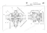Landini Vision 80, 90, 100 tractor 4WD front axle assembly drawing with numbered components