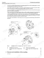 Liebherr_R900C_R904C_Litronic_Service_Manual.pdf-coupling-and-splitterbox-161.webp Liebherr R900C, R904C Litronic crawler excavator installation drawings of the engine-to-pump torsion damper coupling with screw torque values and numbered parts legend