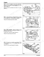 Massey_Ferguson_9690_9790_Workshop_Service_Manual_Combine_4283065M1.pdf-engine-drives-cooling-and-fuel-332.webp Massey Ferguson 9690, 9790 combine engine drive belt tensioner and belt removal steps with figures