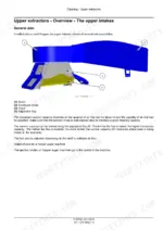 New_Holland_9050L_9070L_9070M_Service_Manual_Grape_Harvester_51697921.pdf-cleaning-6188-1.webp New Holland 9050L, 9070L, 9070M grape harvester three-dimensional view of extractor hood, chute and flap with numbered callouts