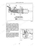 New_Holland_9184_9384_9484_9684_9884_Repair_Manual_Tractor_86608042.pdf-brake-system-1336-1.webp New Holland 9184, 9384, 9484, 9684, 9884 tractor brake system page with master cylinder cutaway diagram and caliper mounting illustration