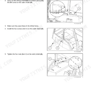New Holland B80B backhoe loader telematics installation procedure