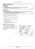 New_Holland_B95C_B95CLR_B95CTC_B110C_Tier_4B_Final_Service_Manual_Tractor_Loader_Backhoe_48038049.pdf-engine-108-1.webp New Holland B95C, B110C tractor loader backhoe engine oil change page with warning boxes and photo of filler cap