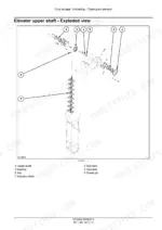 New_Holland_CR7.80_CR7.90_CR8.80_CR8.90_CR9.80_CR9.90_CR10.90_Tier_4_Stage_IV_Tier_2_Revalation_Service_Manual_Combine_51602540.pdf-crop-storage-and-unloading-6434.webp New Holland CR7.80, CR7.90, CR8.80, CR8.90, CR9.80, CR9.90, CR10.90 combine elevator upper shaft exploded view with numbered parts legend