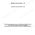 New Holland CR7.90, CR8.90 combine hydraulic service brakes section title page