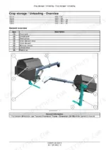 New_Holland_CX7.80_CX7.90_CX8.70_CX8.80_CX8.90_Service_Manual_Combine_51666373.pdf-crop-storage-unloading-and-platform-6120-1.webp New Holland CX7.80-CX8.90 combine grain tank and unload tube with elevator exploded diagram, numbered parts table