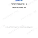 New Holland CX720–CX880 combine Section title page for the air intake system with applicable model list