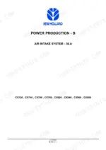 New Holland CX720–CX880 combine Section title page for the air intake system with applicable model list