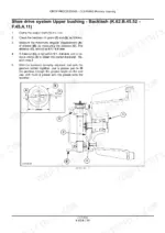New Holland CX720–CX880 combine Cutaway diagram of shoe drive gearbox with numbered gears, shims and backlash measurement