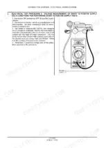 New Holland CX720–CX880 combine Illustration of a multimeter measuring voltage at a connector