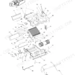 New Holland E140CSR crawler excavator air conditioner unit exploded view with numbered parts