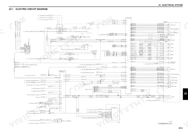 New Holland E160C Blade Runner excavator electric circuit wiring diagram with controller, relays and sensors