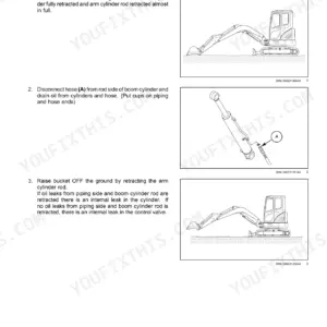 New Holland E33C mini excavator boom cylinder internal leakage check