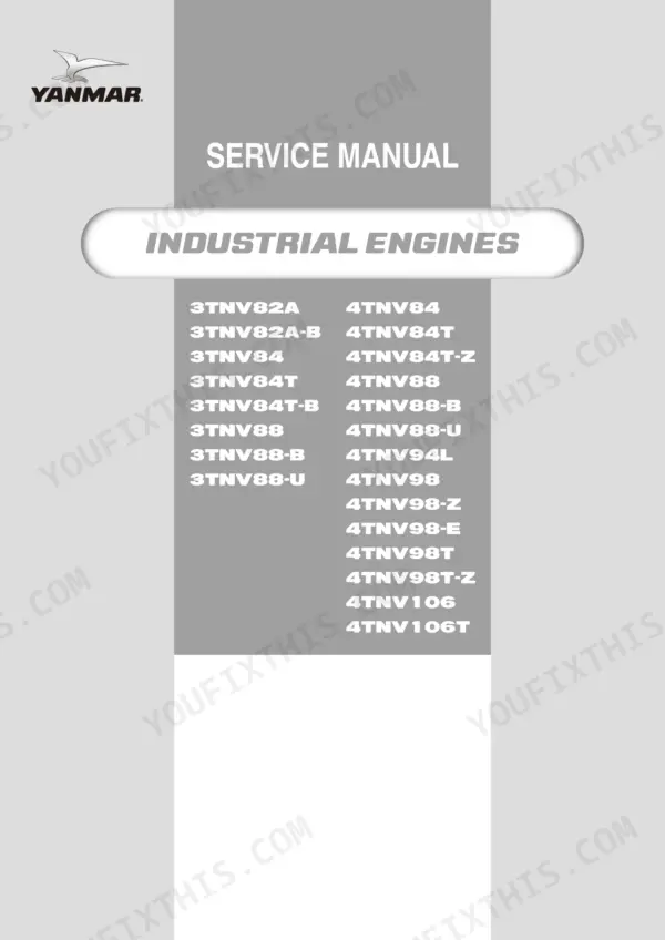New Holland E55Bx compact excavator Yanmar TNV engine service manual cover page