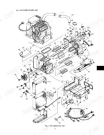 New_Holland_EH215_Crawler_Excavator_Service_Manual_6-75780NA.pdf-air-conditioning-464-1.webp New Holland EH215 crawler excavator Exploded parts diagram of the air-conditioner unit with numbered housing, evaporator and ducts