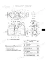 New_Holland_EH215_Crawler_Excavator_Service_Manual_6-75780NA.pdf-hydraulic-components-336-1.webp New Holland EH215 crawler excavator Hydraulic pump and regulator outside views with port labels and port table