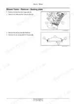 New_Holland_FR450_FR500_FR600_FR700_FR850_Service_Manual_Forage_Harvester_47812470.pdf-ejection-3940-1.webp New Holland FR450-FR850 forage harvester blower sealing plate removal steps with springs and pins drawings