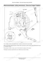 New_Holland_H8040_Self-Propelled_Windrower_Service_Manual_47487694.pdf-attachments-headers-1503-1.webp New Holland H8040 windrower Exploded drawing of the draper header cut-height cylinder, mounting arm, bolts and nuts with a detail callout