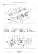 New_Holland_H9870_H9880_Bale_Wagon_Service_Manual_47918070.pdf-bale-loading-storing-and-unloading-hydraulics-662-1.webp New Holland H9870, H9880 bale wagon orbit motor exploded view with parts list