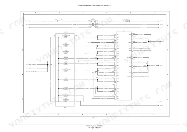 New Holland LM6.32–LM9.35 telehandler electrical schematic sheet SH03 with fuse module wiring