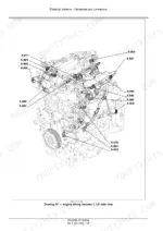 New_Holland_PowerStar_90_100_110_120_Tier_4B_Tractor_Service_Manual_51543580.pdf-connector-identification-and-component-diagrams-1779-1.webp New Holland PowerStar 90-120 tractor engine wiring harness left side view with numbered connector callouts