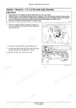 New_Holland_Roll-Belt_150_180_Service_Manual_Round_Baler_47546458.pdf-bale-ejector-1106-1.webp New Holland Roll-Belt 150, 180 round baler bale ejector removal steps with tailgate lockout valve and bale ramp photos