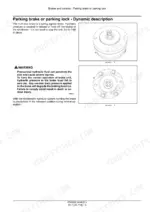 New_Holland_Speedrower_200_240_Service_Manual_Self-Propelled_Windrower_47698329.pdf-brakes-and-controls-263.webp New Holland Speedrower 200, Speedrower 240 self-propelled windrower multi disc parking brake component photos with warning