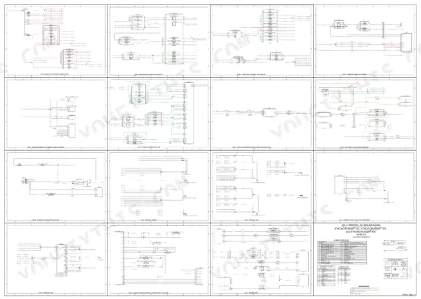 New Holland StackCruiser 102, 103, 105 bale wagon electrical schematic poster sheets overview