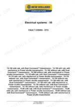 New_Holland_T4.90_T4.100_T4.110_T4.120_Service_Manual_Tractor_47878245.pdf-electrical-systems-fault-codes-dtc-2616-1.webp New Holland T4.90-T4.120 tractor fault codes section title page with text list of tractor variants