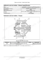 New_Holland_T7.240_T7.245_T7.260_Service_Manual_Tractor_47770440.pdf-brakes-and-controls-597.webp New Holland T7.240, T7.245, T7.260 tractor hydraulic service brake specifications and sectional view with torque table