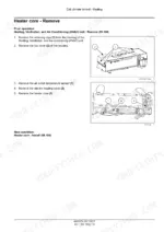 New_Holland_T7.290_T7.315_AutoCommand_Tier_4B_Finals_Service_Manual_Tractor_48193174.pdf-cab-climate-control-1532.webp New Holland T7.290, T7.315 tractor heater core removal steps with housing and radiator photos
