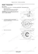 New_Holland_T7510_T7520_T7530_T7540_T7550_Service_Manual_Tractor_47505533.pdf-brakes-and-controls-771.webp New Holland T7510-T7550 Series tractor brake disassembly steps with brake cylinder and disc set photos