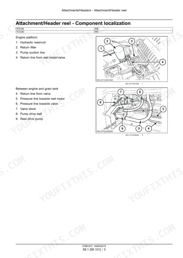 New_Holland_TC4.90_TC5.70_TC5.80_TC5.90_Service_Manual_Combine_47881811.pdf-attachments-headers-2292.webp New Holland TC4.90, TC5.70, TC5.80, TC5.90 combine header reel hydraulic reservoir, filter and pump line locations