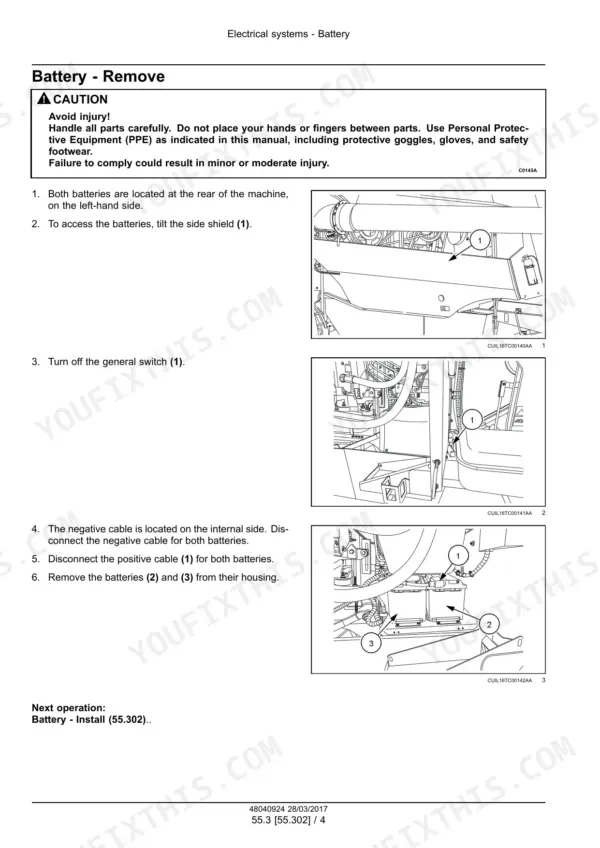 New Holland TC5090 combine mechanical transmission hydraulic layout with component list