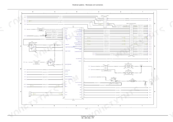 New Holland TH6.32-TH9.35 telehandler engine ECU harness and connectors wiring schematic