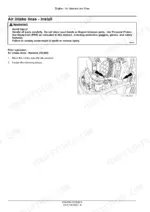 New Holland TK4.90–TK4.110M crawler tractor air intake line installation