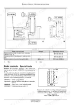 New Holland TK4.90–TK4.110M crawler tractor brake unit sectional drawings and torque table