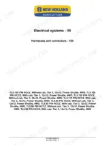 New_Holland_TL5.80_TL5.90_TL5.100_Tier_3_Service_Manual_Tractor_48140866.pdf-electrical-component-descriptions-906-1.webp New Holland TL5.80, TL5.90, TL5.100 tractor section title page for electrical harnesses and connectors with configuration list