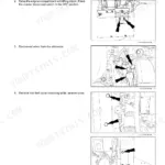 New Holland W190C, W230C wheel loader alternator removal steps with photos and arrows