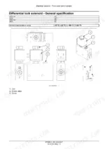 New_Holland_W50C_W60C_W70C_W80C_Stage_IIIB_Service_Manual_Compact_Wheel_Loader_47768541C.pdf-differential-lock-and-heater-blower-electrics-980-1.webp New Holland W50C–W80C compact wheel loader solenoid valve views with hydraulic symbol, numbered parts and ambient temperature range