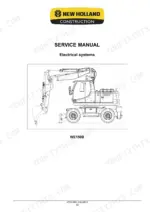 New Holland WE150B wheeled excavator section title page with machine side-view illustration