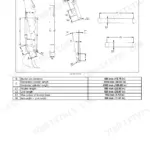 New Holland WE170B, WE190B wheeled excavator bucket and dipper arm interface diagram with lettered dimensions and measurement table